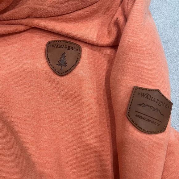 [L]Wanakome Coral Sanguine Artemis Pullover Hoodie Rope Accents - Picture 5 of 10